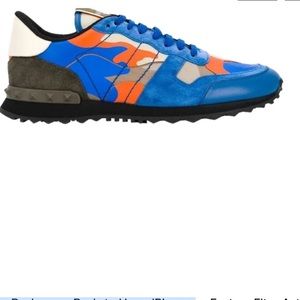 Made in Italy Valentino Garavani Rockrunner Rockstud Lace 'Blue Orange Camo'